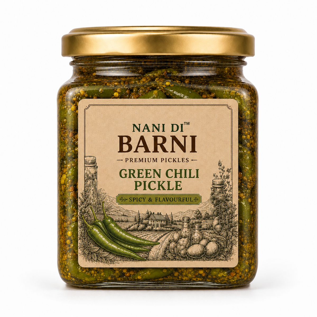 Green Chilli Pickle (Hari Mirch Achaar)