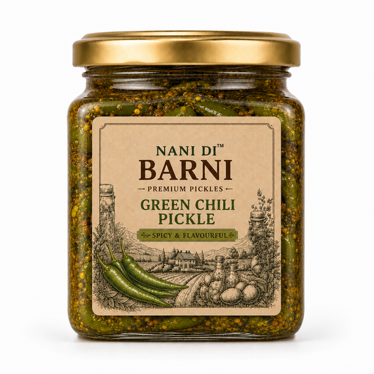 Green Chilli Pickle (Hari Mirch Achaar)