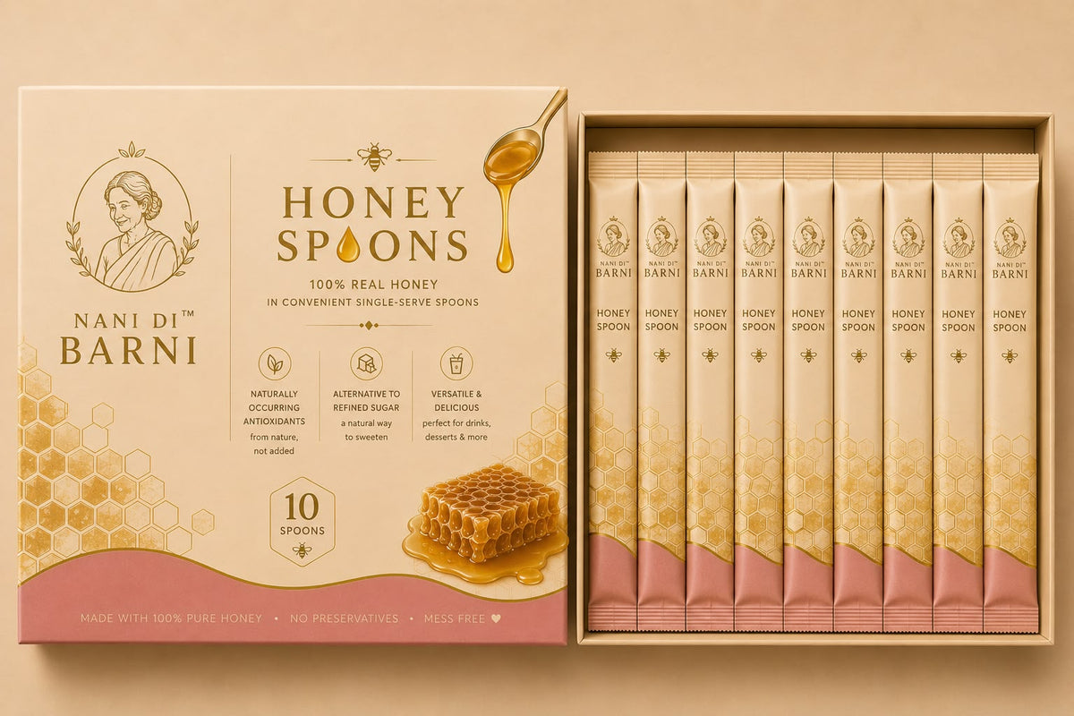 Nani Di Barni Honey Spoons – 100% Pure Honey | 10g Single-Serve Honey Portions