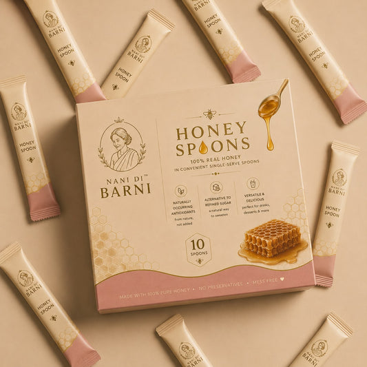 Nani Di Barni Honey Spoons – 100% Pure Honey | 10g Single-Serve Honey Portions